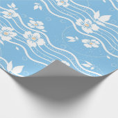 Retro 1930's Giana neptune blue Gift Wrap Cadeaupapier (Hoek)