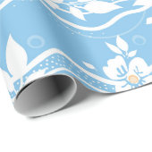 Retro 1930's Giana neptune blue Gift Wrap Cadeaupapier (Rol Hoek)