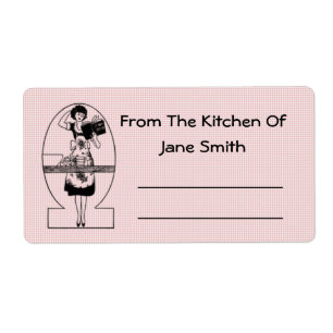Retro 1930s keukenlabels etiket