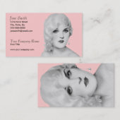 Retro 1930s Pinup Visitekaartje (Voorkant / Achterkant)