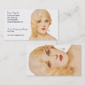 Retro 1930s Pinup Visitekaartje (Voorkant / Achterkant)