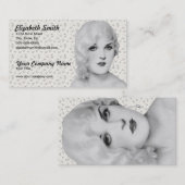 Retro 1930s Pinup Visitekaartje (Voorkant / Achterkant)