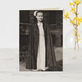 Retro 1930s verpleegster kaart (Gele Bloem)