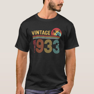 Retro 1933 90th Birthday Mannen Vrouwen 90 Yea T-shirt