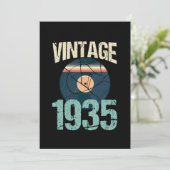 Retro  1935 85th Birthday Record Vinyl Vin Kaart (Staand voorkant)