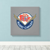 Retro 1940-1958 canvas afdruk (Insitu (Houten vloer))