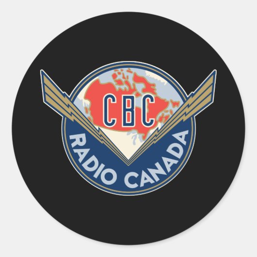 Retro 1940-1958 ronde sticker (Voorkant)