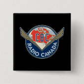 Retro 1940-1958 vierkante button 5,1 cm (Voorkant)