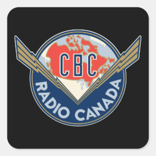 Retro 1940-1958 vierkante sticker