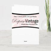 Retro 1940 bruiloft kaart (Achterkant)