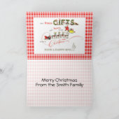 Retro 1940 Kerstmis Feestdagen Kaart (Binnen)