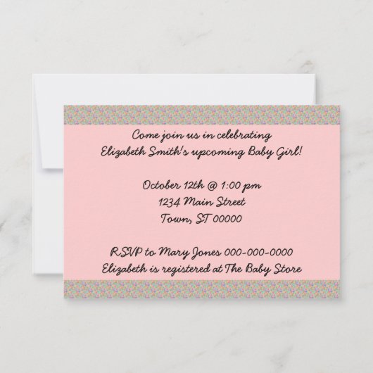 Retro 1940s Baby shower V2 Kaart (Achterkant)