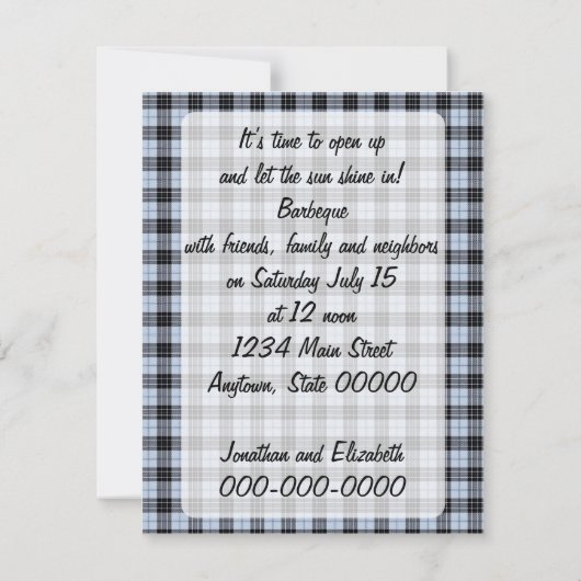 Retro 1940s BBQ Kaart (Achterkant)