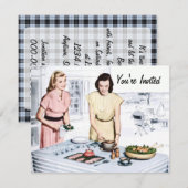 Retro 1940s BBQ Kaart (Voorkant / Achterkant)