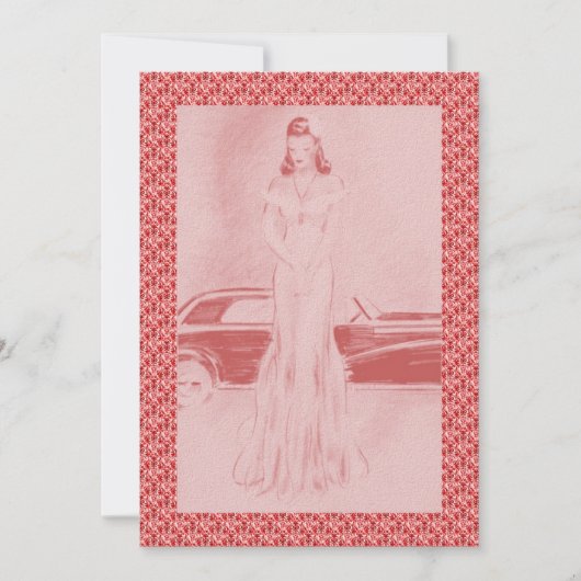 Retro 1940s, diner en dansen kaart (Voorkant)