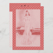 Retro 1940s, diner en dansen kaart (Voorkant / Achterkant)