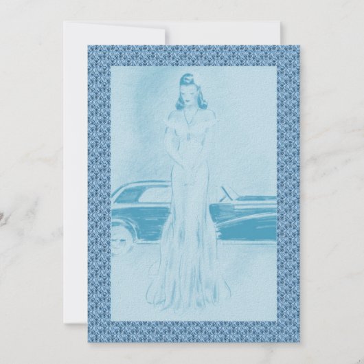 Retro 1940s, diner en dansen kaart (Voorkant)