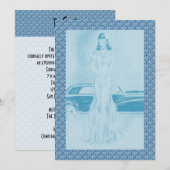 Retro 1940s, diner en dansen kaart (Voorkant / Achterkant)