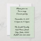 Retro 1940s Dinner Party Kaart (Achterkant)