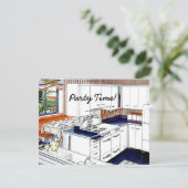 Retro 1940s Dinner Party Kaart (Staand voorkant)