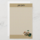 Retro 1940s Kantoor Briefpapier (Voorkant / Achterkant)