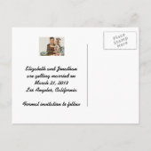 Retro 1940s Kissend Couple sparen de Datum Aankondigingskaart (Achterkant)