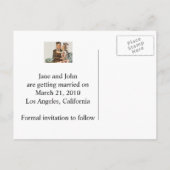 Retro 1940s Kissend Couple sparen de Datum Aankondigingskaart (Achterkant)