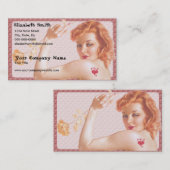 Retro 1940s Love V2 Visitekaartje (Voorkant / Achterkant)