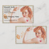 Retro 1940s Love V3 Visitekaartje (Voorkant / Achterkant)