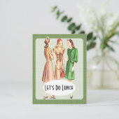 Retro 1940s Luncheon V1 Kaart (Staand voorkant)