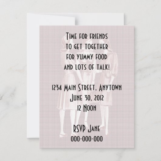 Retro 1940s Luncheon V2 Kaart (Achterkant)