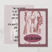 Retro 1940s Luncheon V2 Kaart (Voorkant / Achterkant)