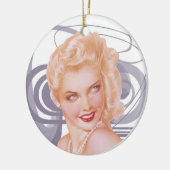 Retro 1940s Pinup Keramisch Ornament (Links)