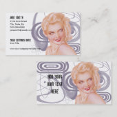 Retro 1940s Pinup Visitekaartje (Voorkant / Achterkant)