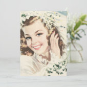 Retro 1940s Vrijgezellenfeest Kaart (Staand voorkant)