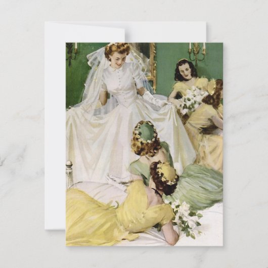 Retro 1940s Vrijgezellenfeest Kaart (Voorkant)