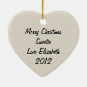 Retro 1940s zoende paar keramisch ornament (Achterkant)