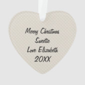 Retro 1940s zoende paar ornament (achterkant)