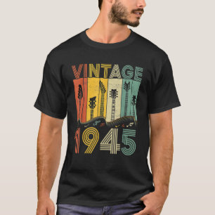 Retro 1945 Guitarist 1945 Birthday Guitar T-shirt