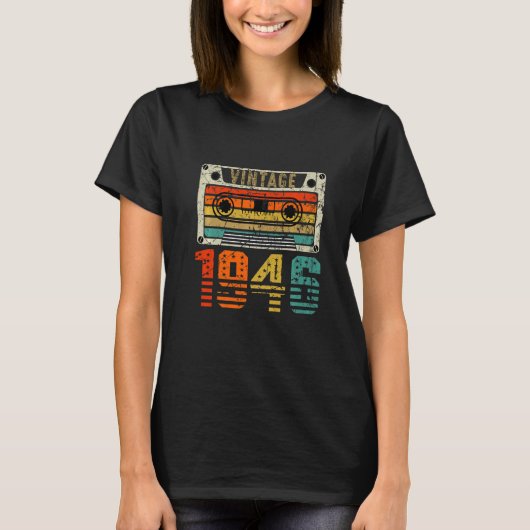 Retro 1946 76th Birthday T-shirt (Voorkant)