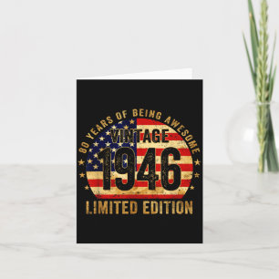 Retro 1946 80ste verjaardag 80 jaar oud Amerikaans Kaart