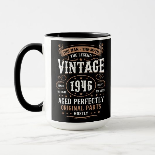 Retro 1946 Birthday Man Myth Legend 80th   Mok (Links)