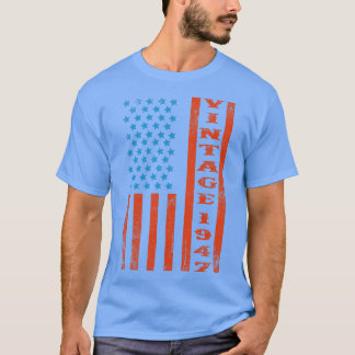  Retro 1947 Amerikaanse vlag T-shirt