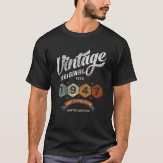 Retro  1947 dagen - 74th perfecte perfecte perfect t-shirt