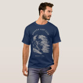 Retro 1947 Havana Cuba Surf Club  Surfer T-shirt (Voorkant volledig)