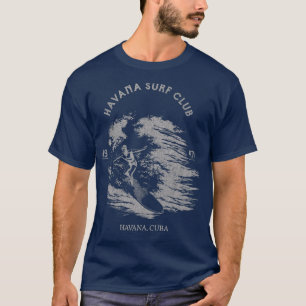 Retro 1947 Havana Cuba Surf Club Surfer T-shirt
