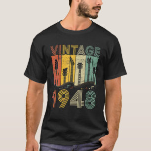 Retro 1948 Guitarist 1948 Birthday Guitar T-shirt