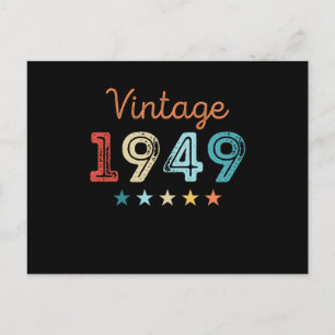 Retro 1949 80e verjaardag cadeau 80 jaar oud briefkaart