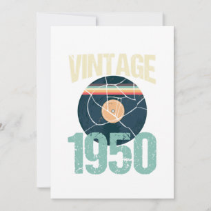 Retro  1950 70 th Birthday Record Vinyl Vin Kaart