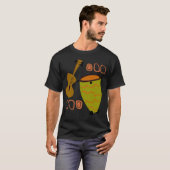 Retro 1950 Abstract gitaar & Bongo Shirt (Voorkant volledig)